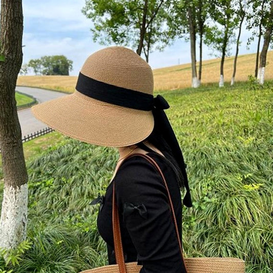 Sun Hat Women's Summer French Elegant Bow GlamzKart