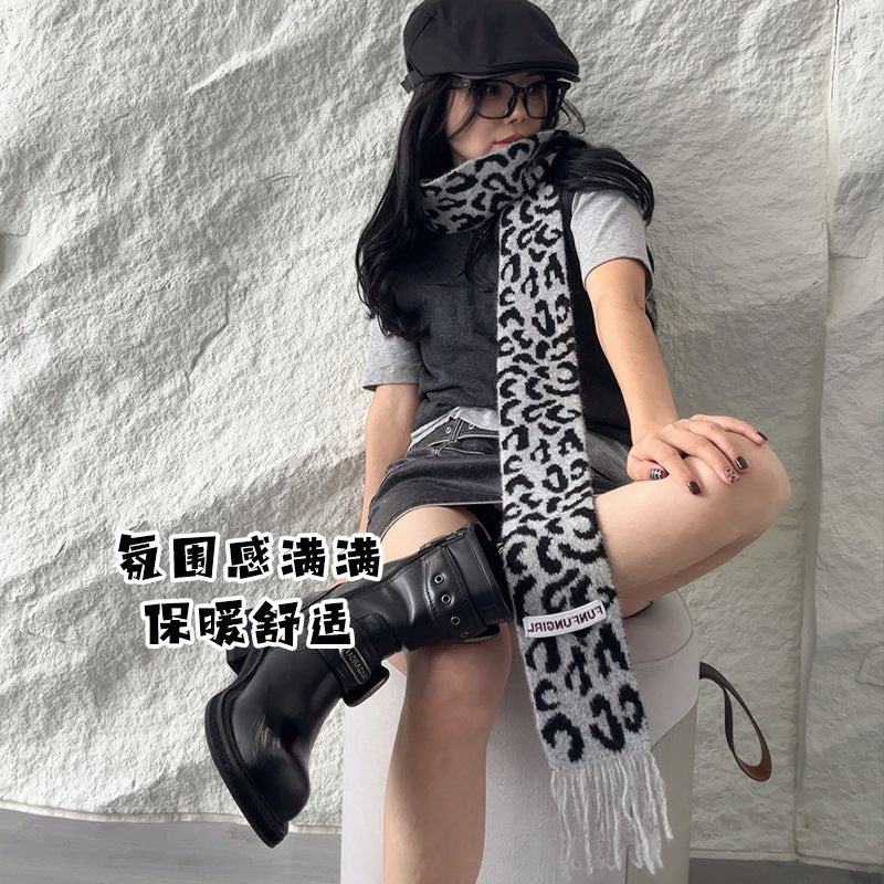 Korean Style High-grade Wool Knitted Small Scarf GlamzKart