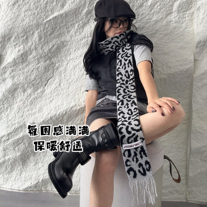 Korean Style High-grade Wool Knitted Small Scarf GlamzKart