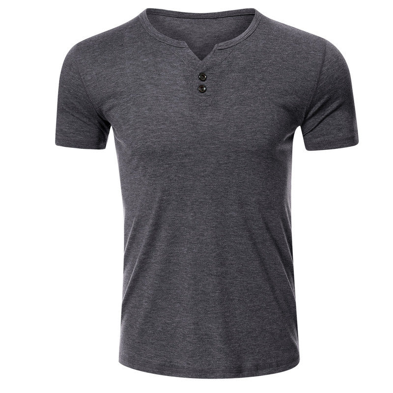 European And American Men's T-shirt American Top Gray GlamzKart
