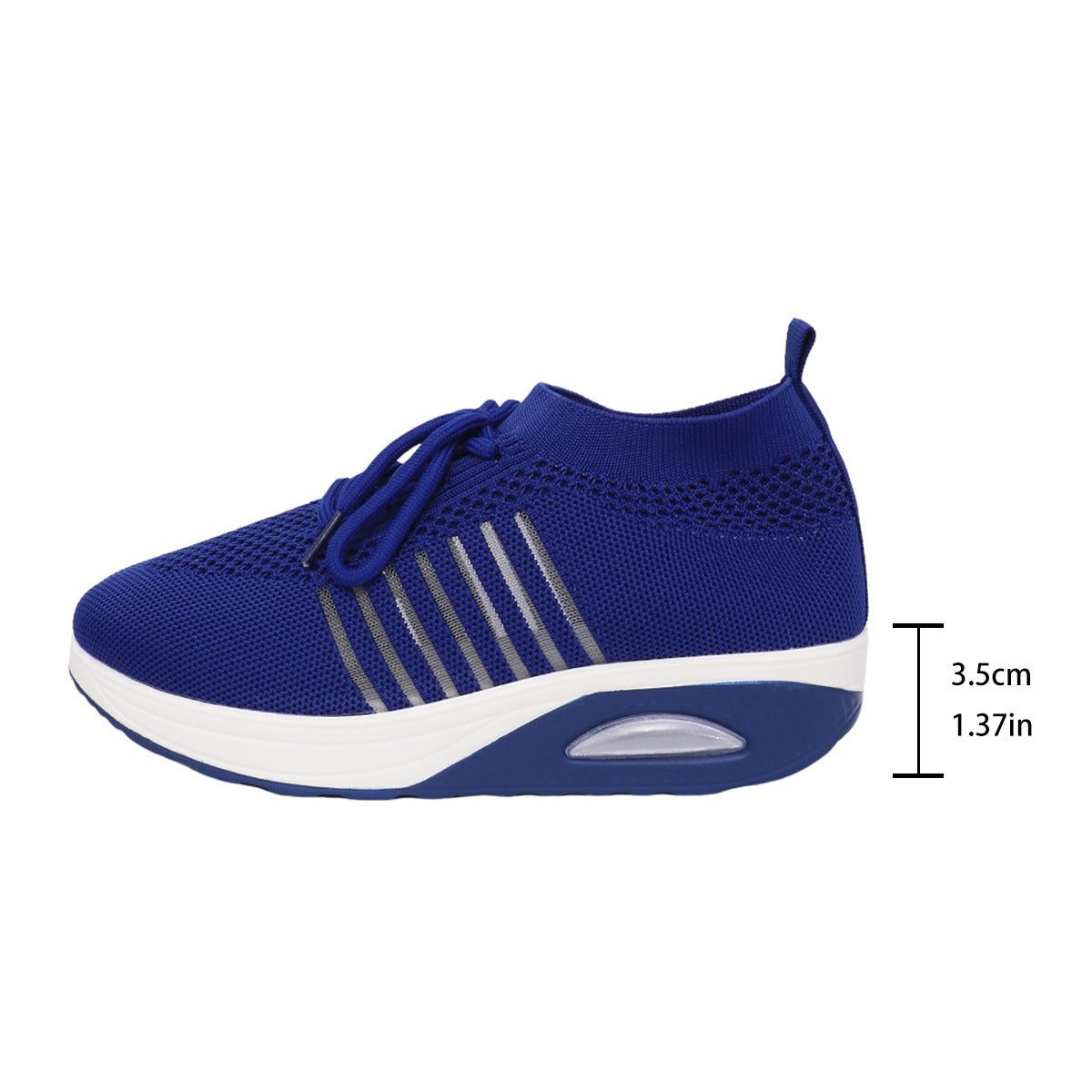 Spring And Autumn New Lace-up Slip-on Wedge Flying Woven Sports Shoes Women GlamzKart
