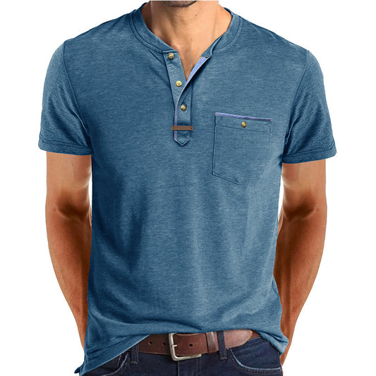 Men's Short-sleeved T-shirt Casual Crew Neck Top GlamzKart