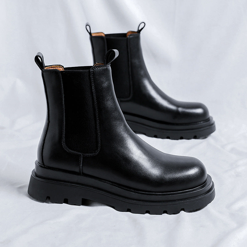 Chelsea Men's High-top Smoke Pipe British Martin Boots GlamzKart