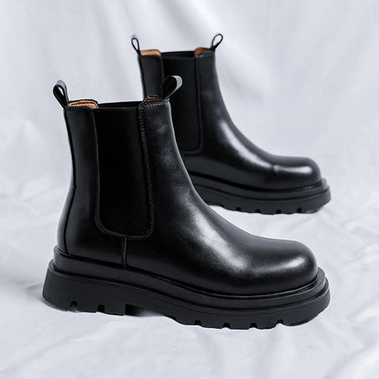 Chelsea Men's High-top Smoke Pipe British Martin Boots GlamzKart