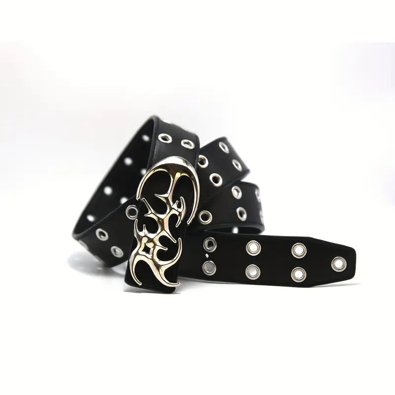 Men's Couple Fashion Korean Style Hollow Punk Pants Belt GlamzKart