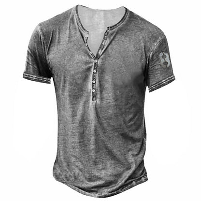 Casual Distressed Youth Short Sleeve Bottoming T-shirt Light Gray GlamzKart