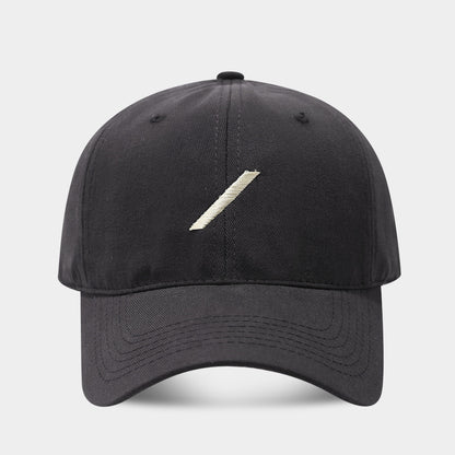Early Spring Baseball Cap With Big Face And Small Curved Brim Soft Top Dark Gray Adjustable GlamzKart