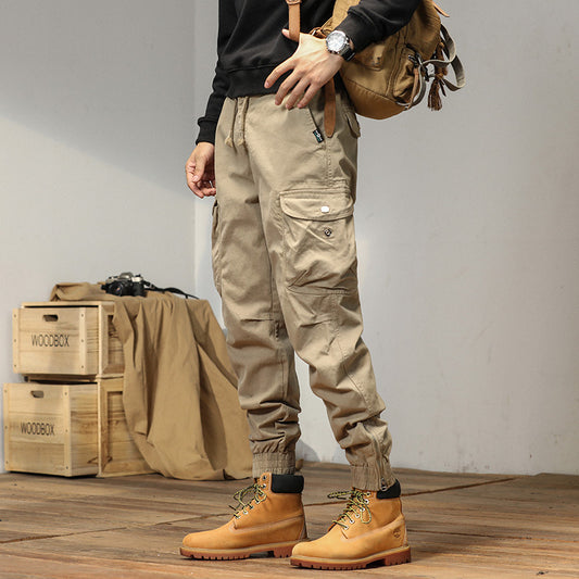 Overalls Men's Slim-fitting Ankle-tied Casual Pants Men's Pants Summer Trousers GlamzKart