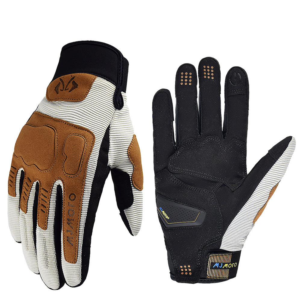 Outdoor Sports Road Bike Cycling Gloves Breathable Non-slip Dark Brown GlamzKart