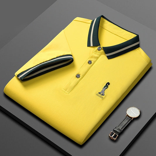 Short Sleeve Men's Lapels Fashion Brand Clothes GlamzKart