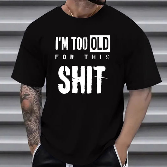 Men's All-match Short-sleeved T-shirt With Design Letters GlamzKart