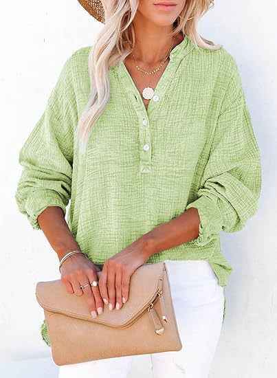 Women's Fashion Loose Casual Solid Color Pleated Sweater