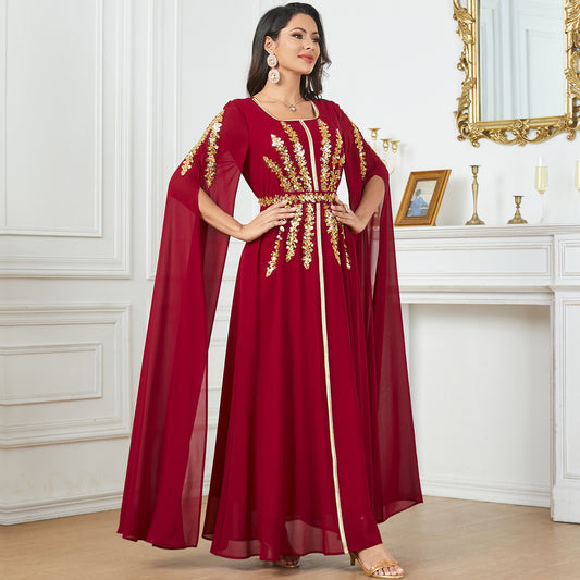Arab Women's Robe Super Long Sleeve Muslim Dress GlamzKart