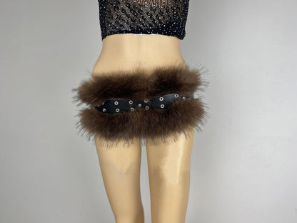 Fur Belt Retro Easy Matching Plush Waist Chain Waist Seal Waist Decorations Style 15 GlamzKart