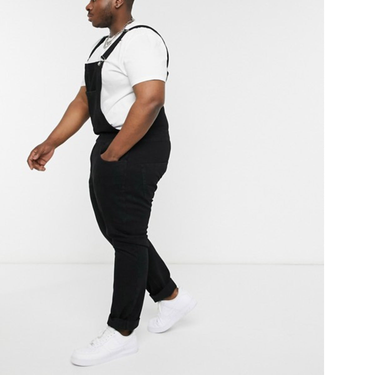 Personality Men's Denim Suspender Pants GlamzKart