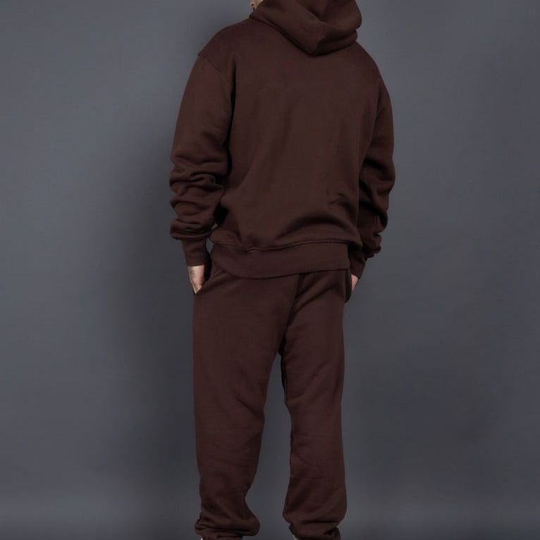Men's Casual Loose Solid Color Hooded Sweatshirt Pants GlamzKart