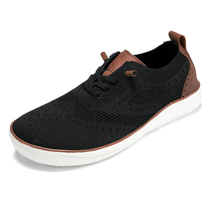 Widened And Fattened Big Wide Last Big Foot Shoes Mesh Walking Shoes Black GlamzKart