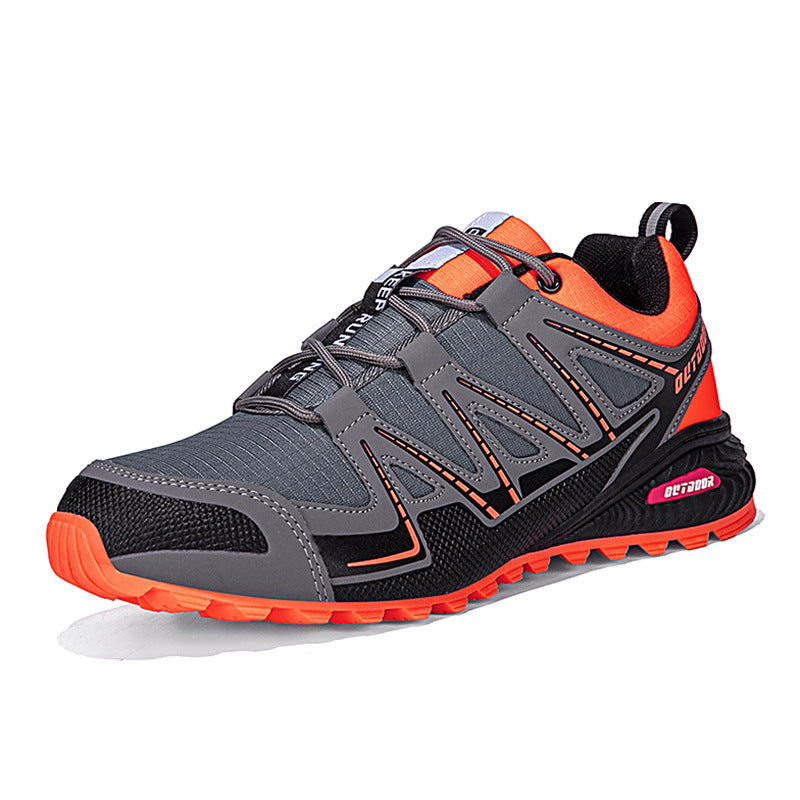 New Plus Size Men's Casual Shoes A2503 Gray Orange GlamzKart