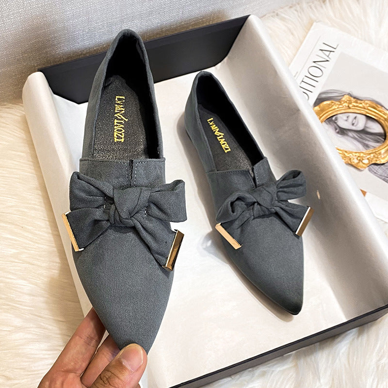 Flat Shoes Deep Mouth Soft Surface Slip-on GlamzKart