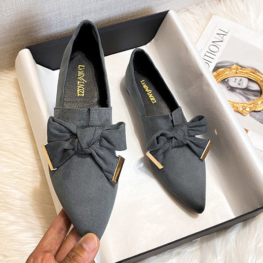Flat Shoes Deep Mouth Soft Surface Slip-on GlamzKart