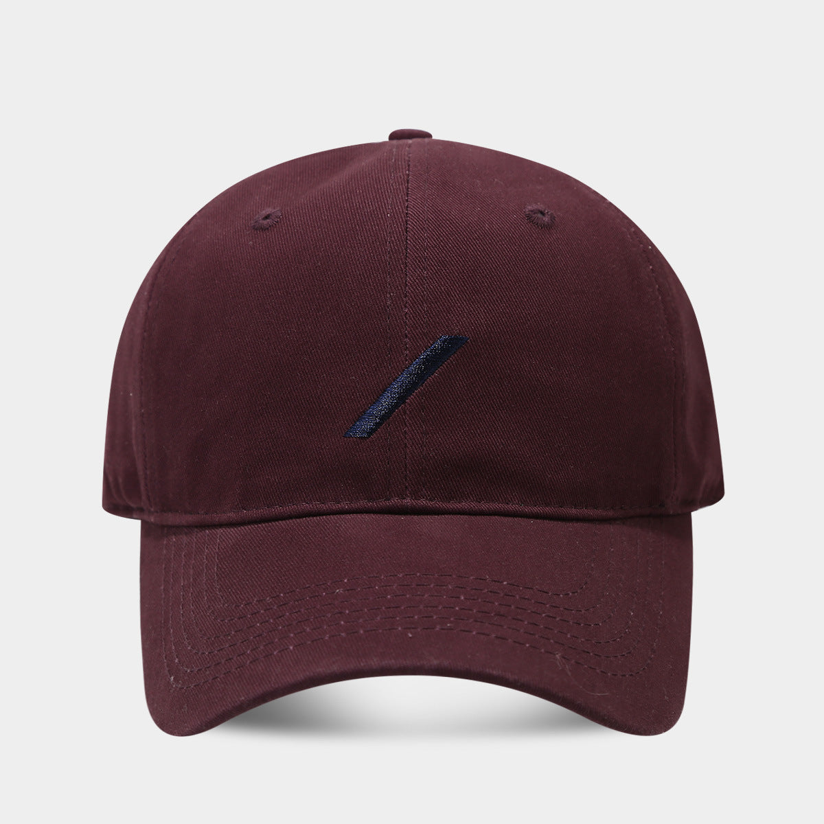 Early Spring Baseball Cap With Big Face And Small Curved Brim Soft Top Purplish Red Adjustable GlamzKart