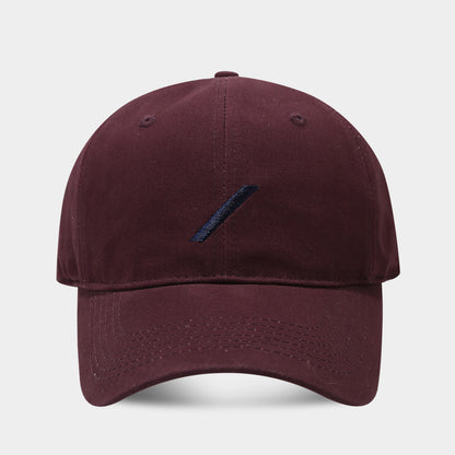 Early Spring Baseball Cap With Big Face And Small Curved Brim Soft Top Purplish Red Adjustable GlamzKart