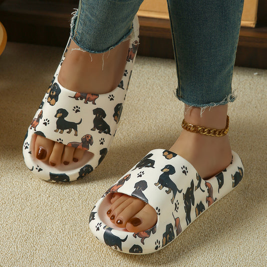 Women's Sausage Dog Thick-soled Home Slippers GlamzKart