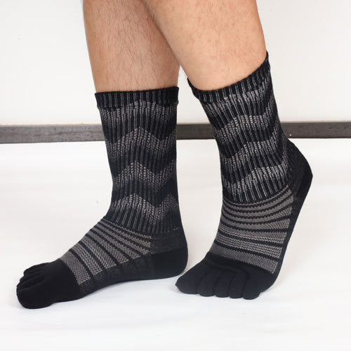 Wool Toe Socks Autumn And Winter Thickened Black GlamzKart