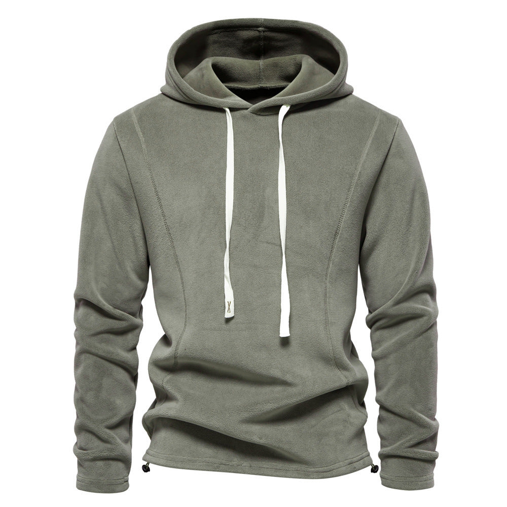 Men's Autumn And Winter New Stand Collar Half Zip Long-sleeved Sweater HD09 Olive Green GlamzKart