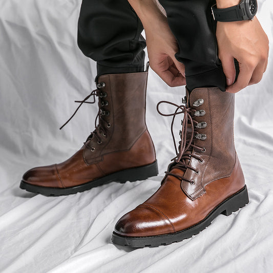 Fall Winter Lace-up Booties Black Locomotive Denim GlamzKart