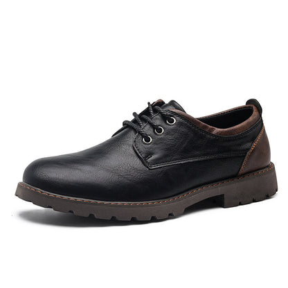 British Style Retro Casual Leather Shoes Men's Casual GlamzKart