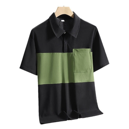 New Ice Silk Quick-drying Polo Shirt Men's Short-sleeved T-shirt GlamzKart