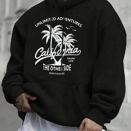 Single Hat Hoodie Made Of Fleece Fabric Black GlamzKart