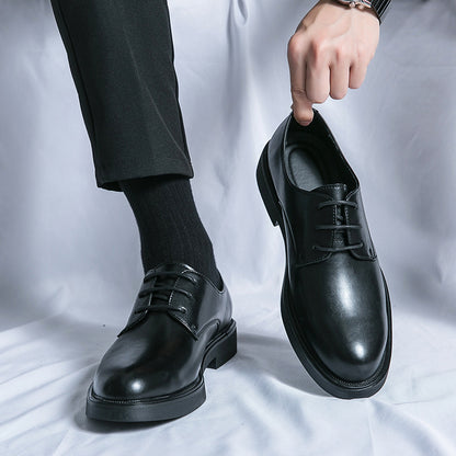 Men's British-style Korean-style Business Leather Shoes GlamzKart