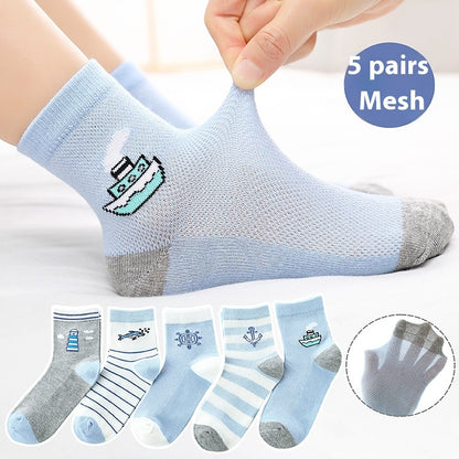 Children's Solid Color Short Socks LR622 Fantasy Ocean GlamzKart