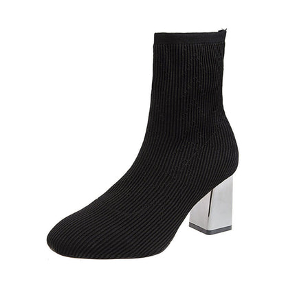 Elastic boots women high heels GlamzKart
