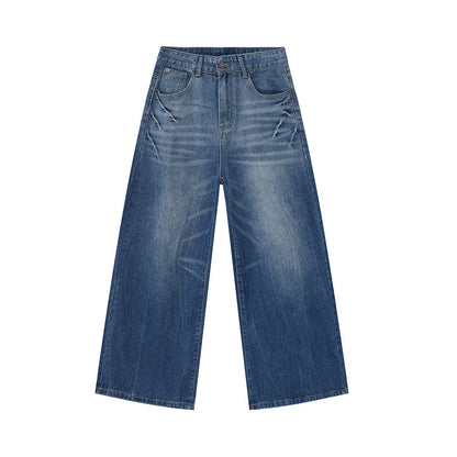 Men's Summer New Loose Straight Jeans Light Blue GlamzKart