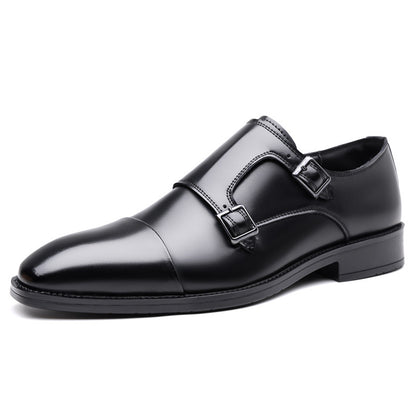 Leather Shoes Men's Business Shoes Oxford Black GlamzKart