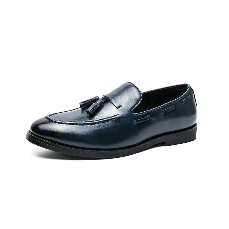 Tassel Slip-on Shoes Young Men Blue GlamzKart