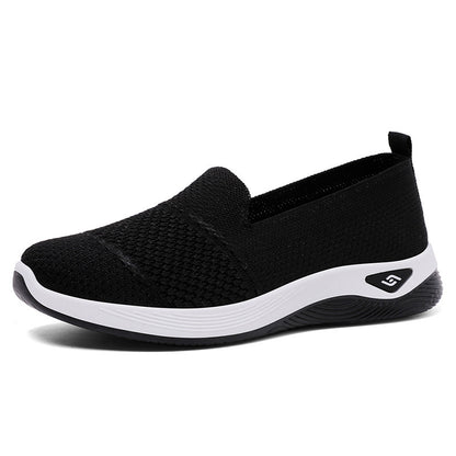 Shoes Soft Bottom Comfortable Old Beijing Cloth Shoes Shallow Mouth Black GlamzKart