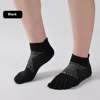 Sports Marathon Toe Socks Men Black GlamzKart