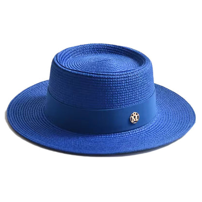 Foldable Beach Seaside Vacation Sun Hat Dark Blue M GlamzKart