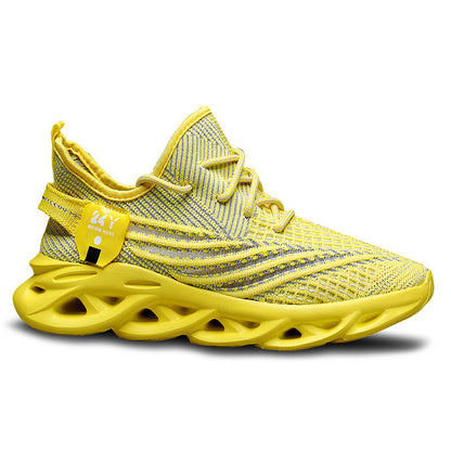 Flyknit Breathable Casual Sneaker Men's Mesh Surface Platform Running Shoes GlamzKart