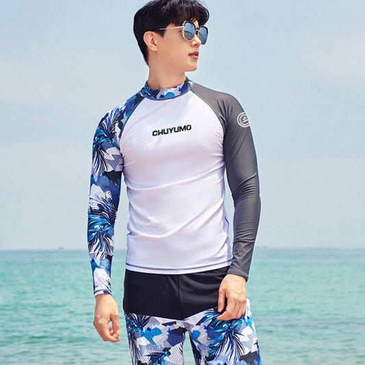 Surfing Suit Men's Long-sleeved Swimsuit Quick-drying GlamzKart