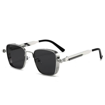 Men's Box Metal Retro UV Sun Glasses GlamzKart