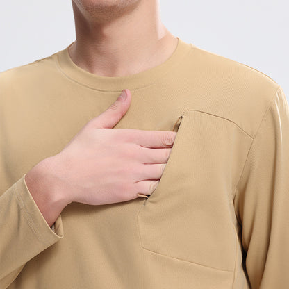Quick-drying Long-sleeved T-shirt Round Neck Outdoor Top GlamzKart