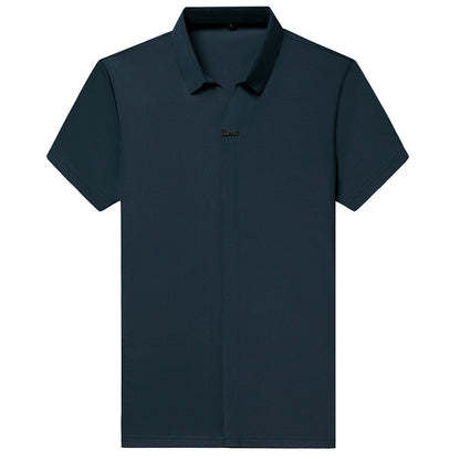 Ice Silk Short Sleeve Men's Fashion Casual Lapel GlamzKart