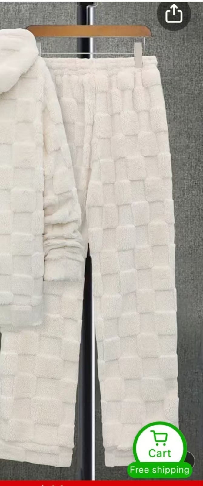 European Size Large Plaid Hooded Loose Sweater White Trousers GlamzKart