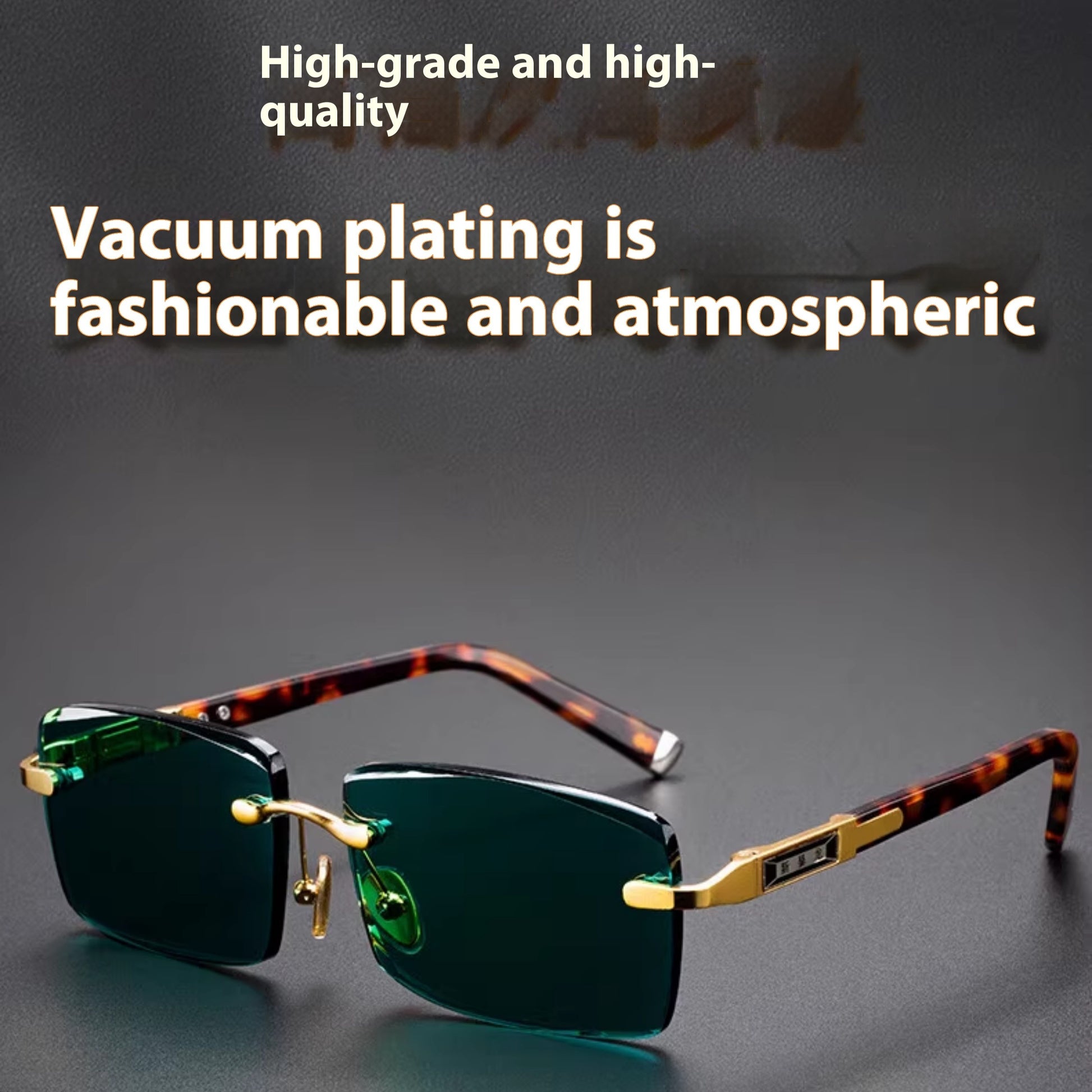 High End Wealth Attracting Dark Green Crystal Glasses GlamzKart