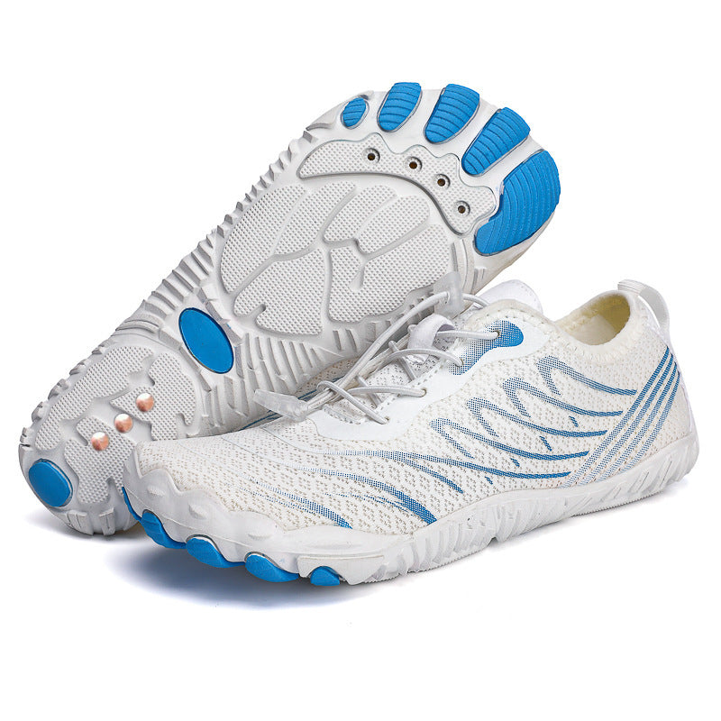 Anti-static Shoes Conductive Upstream Shoes Grounding Shoes 906 White And Blue GlamzKart